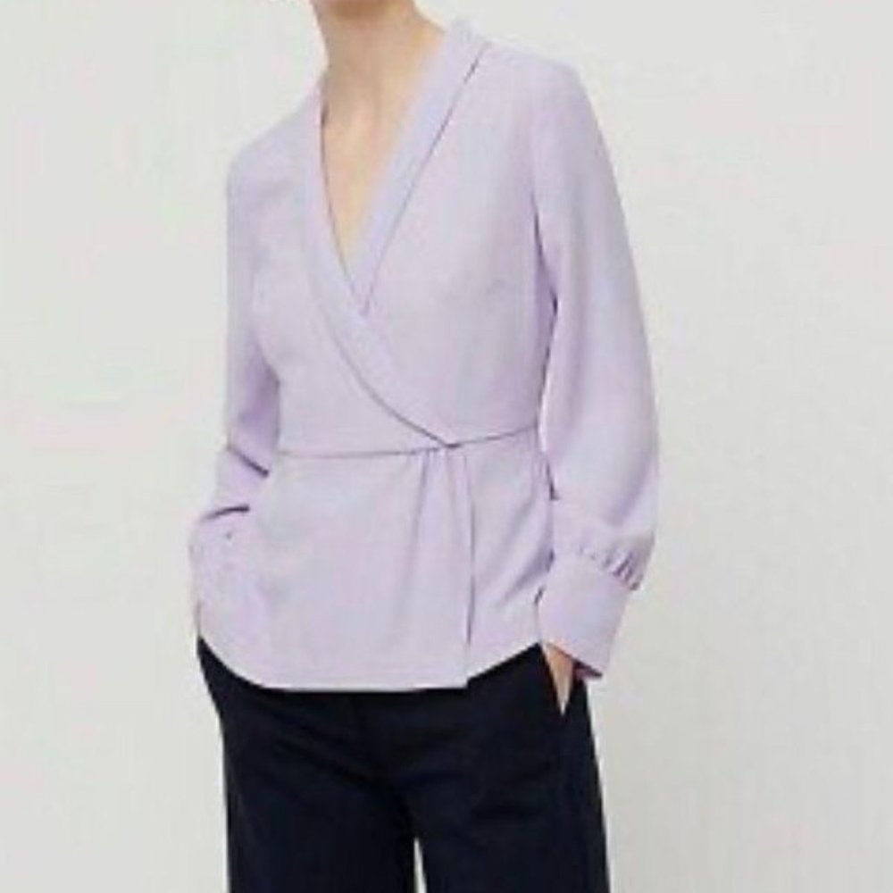 J. Crew Bonnaire Wrap Blouse - Picture 3 of 3